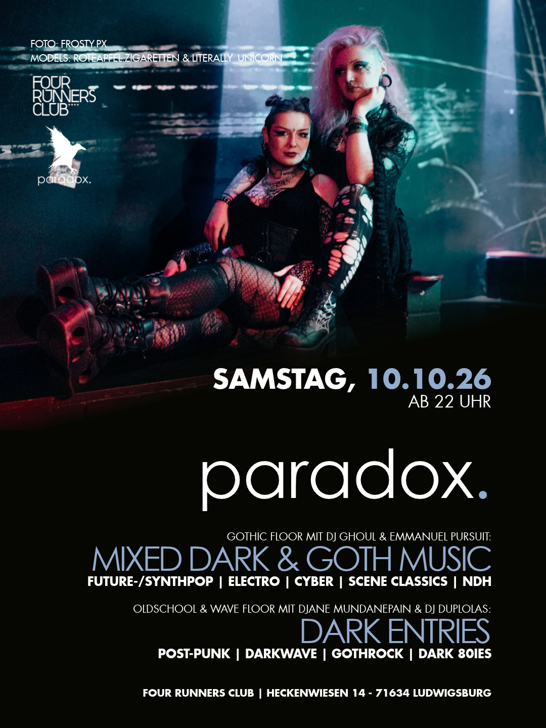 Paradox Gothic Party am 10. Oktober 2026