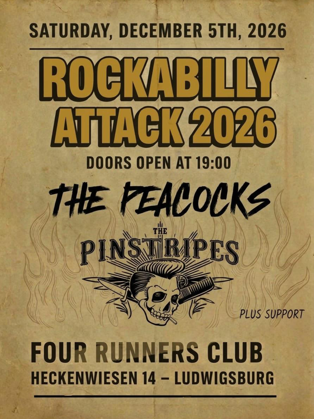 Rockabilly Attack 2026 im Four Runners Club Ludwigsburg